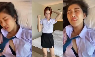 คลิปหลุด Onlyfans ndream น้องดรีม หลังกลับจากมอก็โดนผัวน้อยตอกหีคาชุด จับซอยหีแบบแรงๆถี่ๆจนน้ำพุ้ง